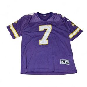 Minnesota Vikings Randall Cunningham 7 Starter Jersey Purple Mens L